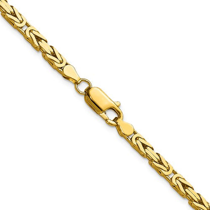 14k solid yellow gold 3.25mm byzantine bracelet anklet necklace choker pendant chain