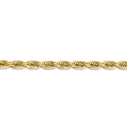 14k solid yellow gold 5.5mm diamond cut rope bracelet anklet choker necklace pendant chain
