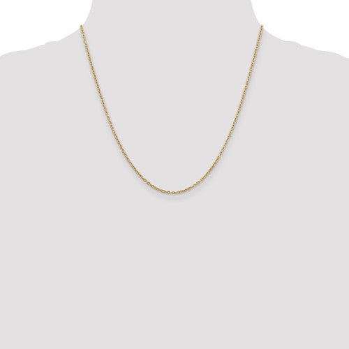 14k yellow gold 2mm round open link cable bracelet anklet choker necklace pendant chain