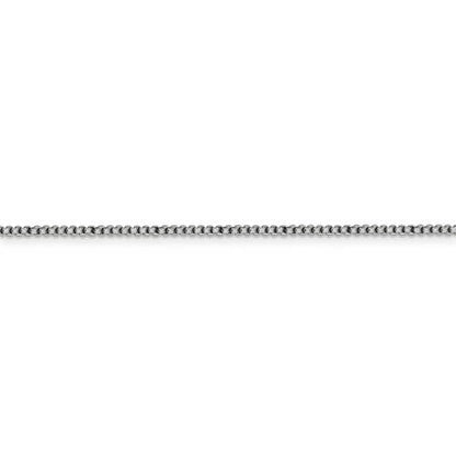 14k white gold 1.5mm round box bracelet anklet choker necklace pendant chain lobster clasp