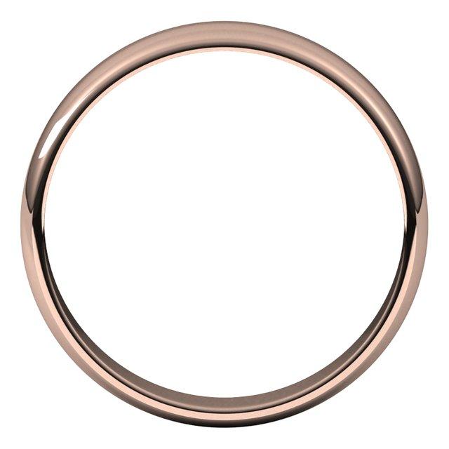 14k rose gold 4mm wedding anniversary promise ring band half round light