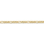 Load image into Gallery viewer, 14K Yellow Gold 4.75mm Flat Figaro Bracelet Anklet Choker Necklace Pendant Chain
