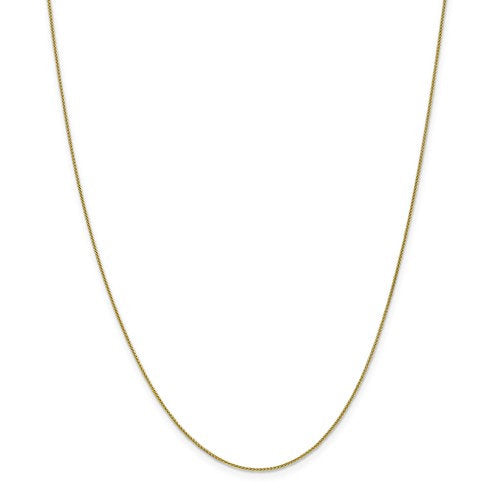 10k yellow gold 0.80mm polished spiga bracelet anklet choker necklace pendant chain