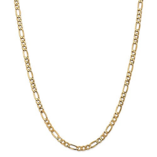 14k yellow gold 5.75mm lightweight figaro bracelet anklet choker necklace chain