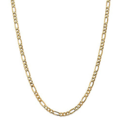 14k yellow gold 5.75mm lightweight figaro bracelet anklet choker necklace chain
