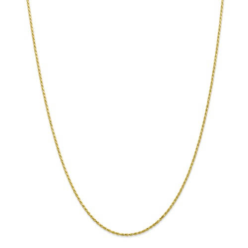 10k yellow gold 1.3mm diamond cut rope bracelet ankle choker pendant necklace chain