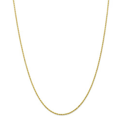 10k yellow gold 1.3mm diamond cut rope bracelet ankle choker pendant necklace chain
