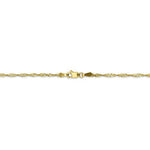 Carica l&#39;immagine nel visualizzatore di Gallery, 10k Yellow Gold 1.7mm Singapore Twisted Bracelet Anklet Choker Necklace Pendant Chain

