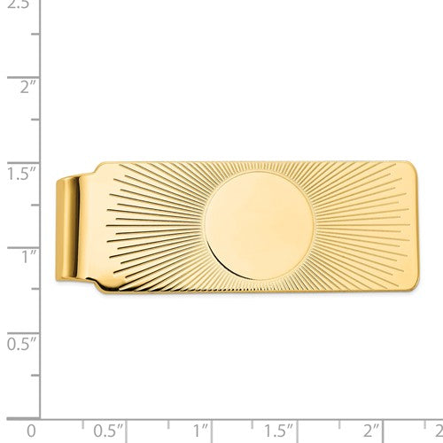 14k solid yellow gold money clip personalized engraved monogram
