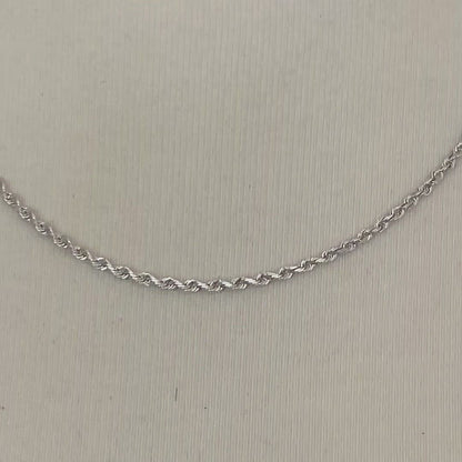 10k White Gold 2.25mm Diamond Cut Quadruple Rope Bracelet Anklet Choker Necklace Pendant Chain