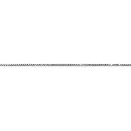 14k white gold 0.42mm thin curb bracelet anklet necklace choker pendant chain