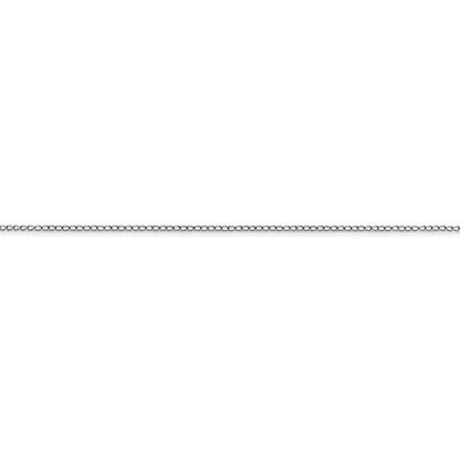 14k white gold 0.42mm thin curb bracelet anklet necklace choker pendant chain