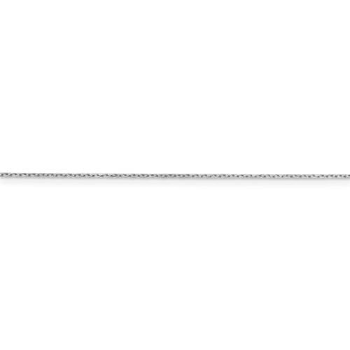 14k white  gold 0.8mm diamond cut cable bracelet anklet choker necklace pendant chain