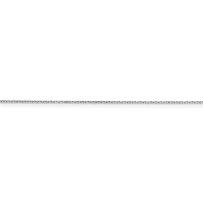 14k white  gold 0.8mm diamond cut cable bracelet anklet choker necklace pendant chain