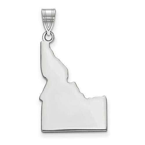 14k gold or sterling silver idaho id state map pendant charm personalized monogram