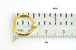 Załaduj obraz do przeglądarki galerii, 14K Yellow Gold 14mm x 2mm Classic Round Endless Hoop Non Pierced Clip On Earrings
