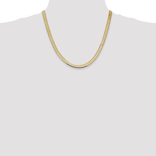 10k Yellow Gold 5.5mm Silky Herringbone Bracelet Anklet Choker Necklace Pendant Chain