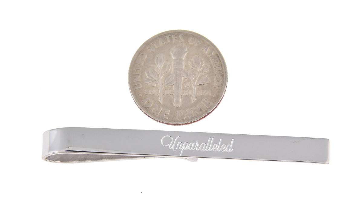 sterling silver engravable tie bar clip personalized engraved monogram