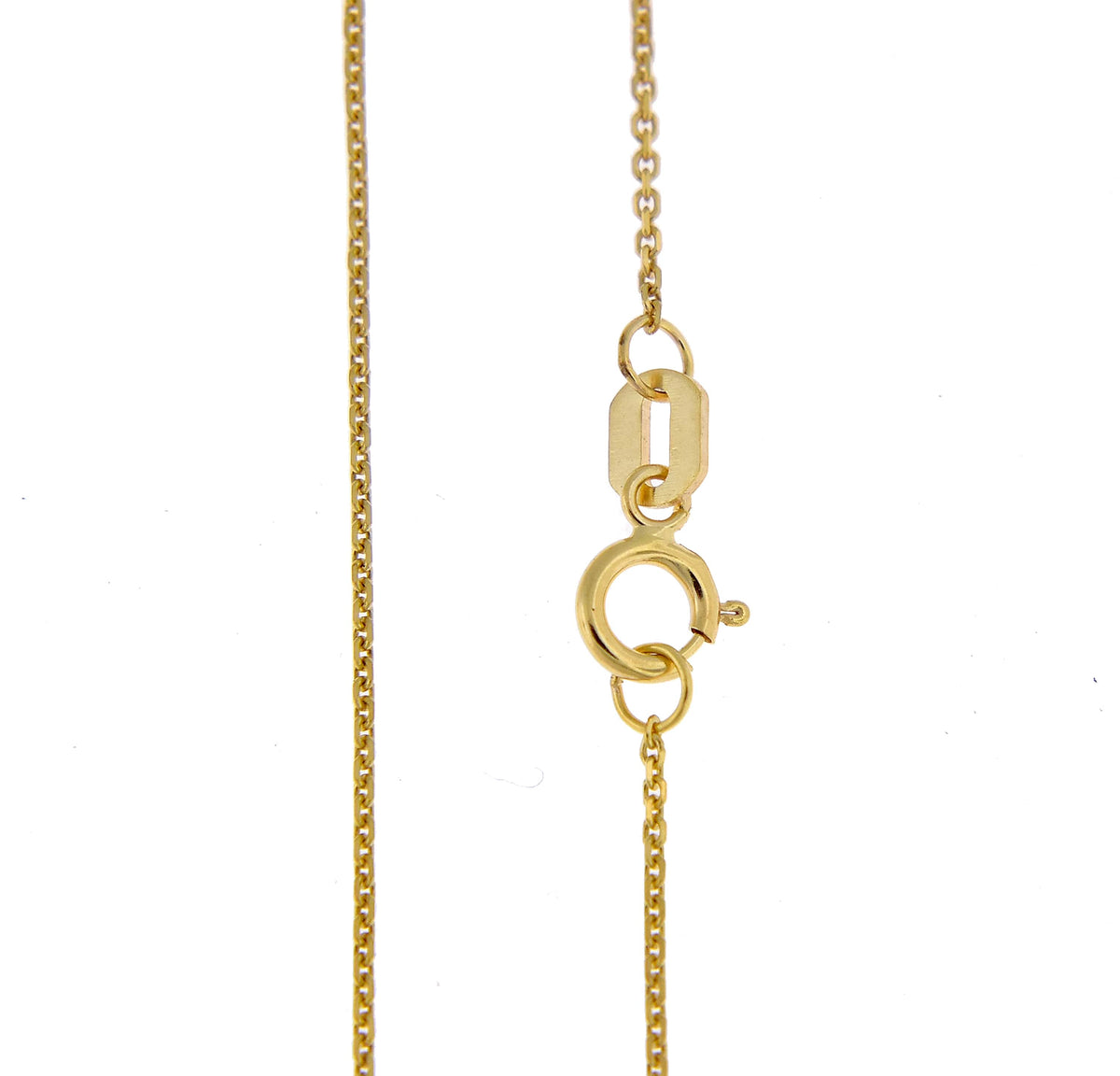 14k yellow gold 0.80mm diamond cut cable layering bracelet anklet choker necklace pendant chain