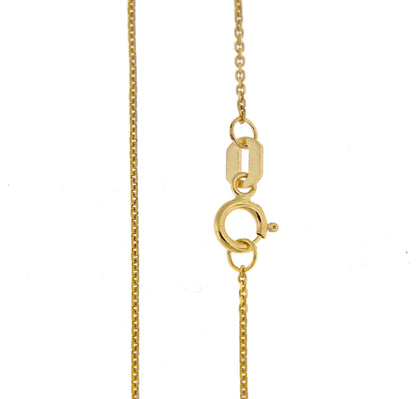14k yellow gold 0.80mm diamond cut cable layering bracelet anklet choker necklace pendant chain