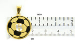 將圖片載入圖庫檢視器 14k 10k Gold Sterling Silver Soccer Ball Personalized Pendant Charm
