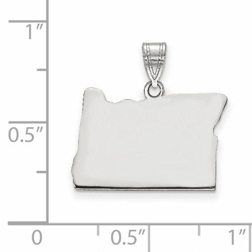 14k gold or sterling silver oregon or state map pendant charm personalized monogram