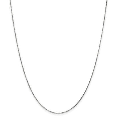 14k white  gold 0.95mm diamond cut cable bracelet anklet choker necklace pendant chain