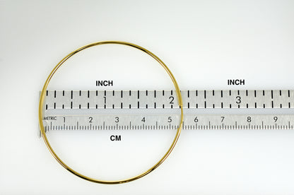 14k yellow gold large classic endless round hoop earrings 55mm x 1.5mm