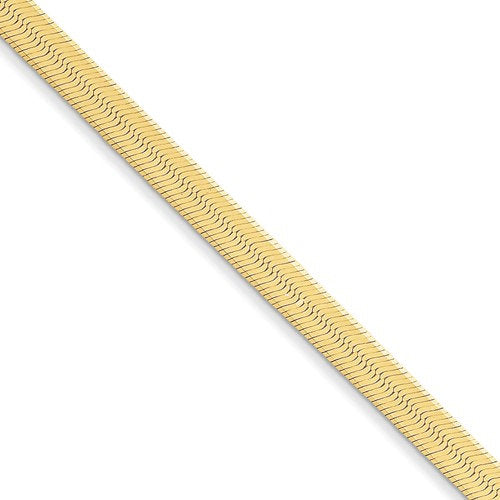 14k yellow gold 5.5mm silky herringbone bracelet anklet choker necklace pendant chain