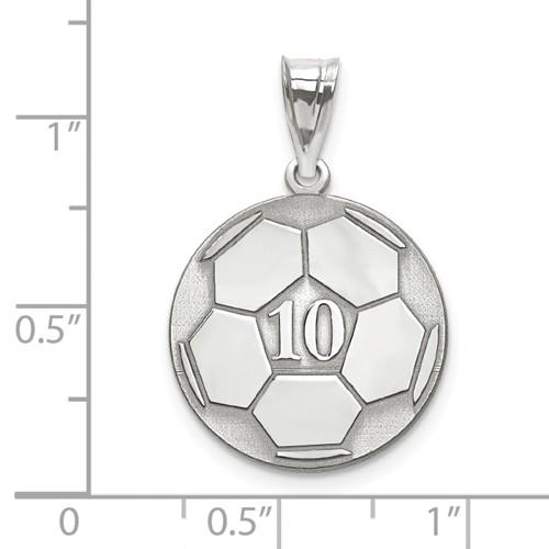 14k 10k gold sterling silver soccer ball personalized engraved pendant