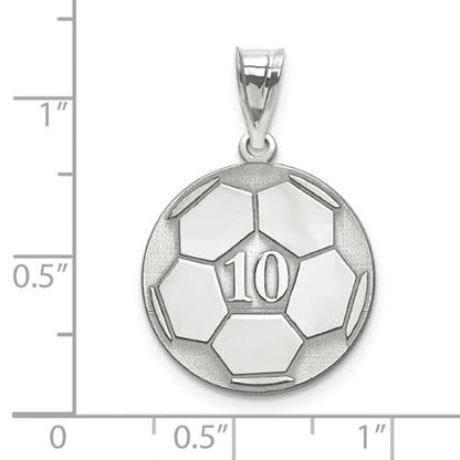 14k 10k gold sterling silver soccer ball personalized engraved pendant