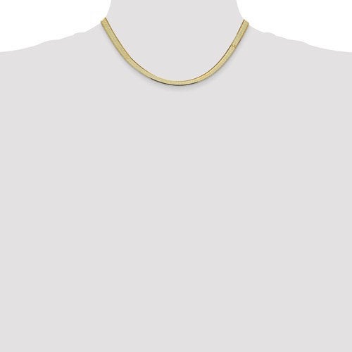 10k yellow gold 5.5mm silky herringbone bracelet anklet choker necklace pendant chain