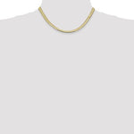 Load image into Gallery viewer, 10k Yellow Gold 5.5mm Silky Herringbone Bracelet Anklet Choker Necklace Pendant Chain
