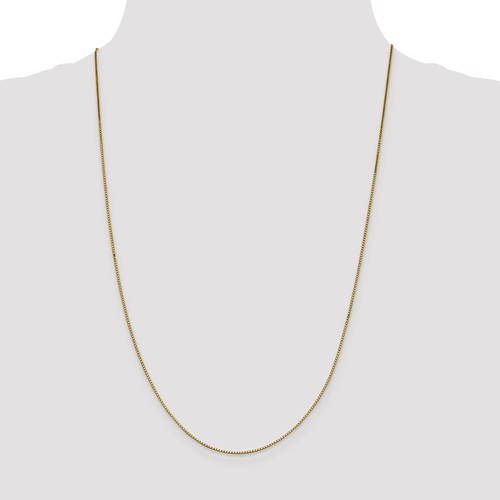 14k yellow gold 0.95mm box bracelet anklet choker necklace pendant chain