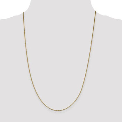 14k yellow gold 0.95mm box bracelet anklet choker necklace pendant chain