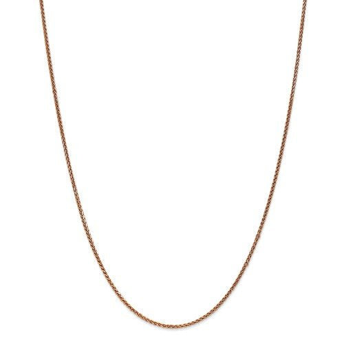 14k rose gold 1.4mm diamond cut spiga wheat bracelet anklet choker necklace pendant chain