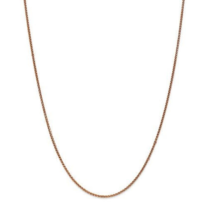14k rose gold 1.4mm diamond cut spiga wheat bracelet anklet choker necklace pendant chain