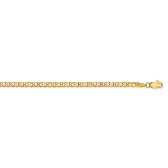 14k yellow gold 2.85mm curb link bracelet anklet choker necklace pendant chain