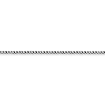 14k white gold 1.75mm round box bracelet anklet choker necklace pendant chain lobster clasp