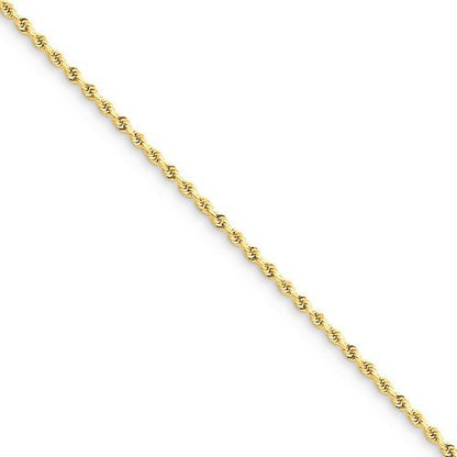 14k solid yellow gold 1.75mm diamond cut rope bracelet anklet choker necklace pendant chain