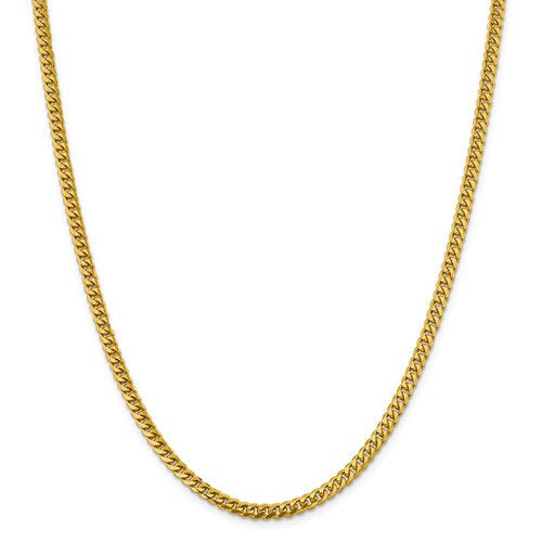 14k yellow gold 4.25mm miami cuban link bracelet anklet choker necklace pendant chain