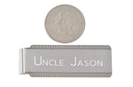 Load image into Gallery viewer, Engravable Solid Sterling Silver Money Clip Personalized Engraved Monogram JJ77

