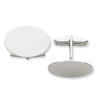 14k white gold oval cufflinks cuff links personalized engraved monogram