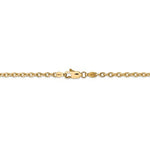 画像をギャラリービューアに読み込む, 14k Yellow Gold 3.2mm Round Open Link Cable Bracelet Anklet Choker Necklace Pendant Chain
