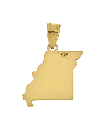 14k gold or sterling silver missouri mo state map pendant charm personalized monogram