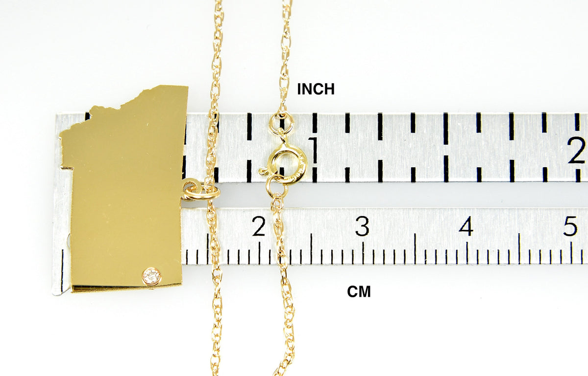 14k 10k yellow rose white gold diamond silver montana mt state map personalized city necklace