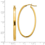 Ladda upp bild till gallerivisning, 14k Yellow Gold Classic Large Oval Hoop Earrings 40mm x 23mm x 3mm
