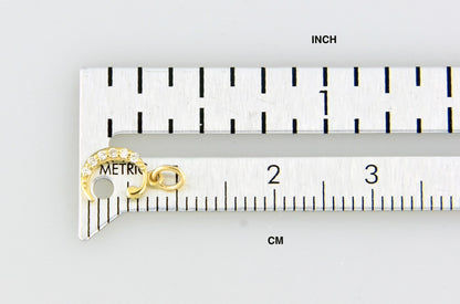 14k yellow rose white gold .03 ctw diamond tiny petite lowercase letter c initial alphabet pendant charm necklace