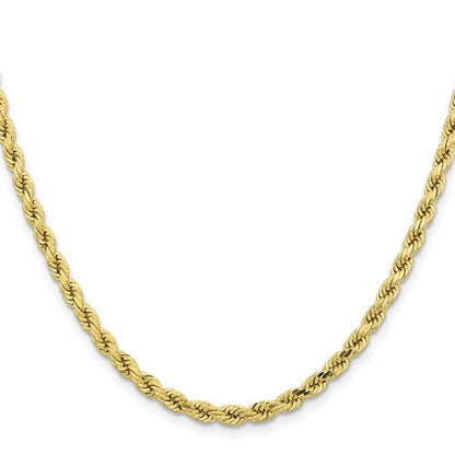 10k yellow gold 4.25mm diamond cut rope bracelet anklet choker necklace pendant chain