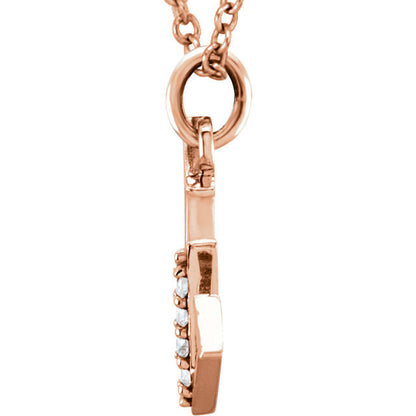 14k yellow rose white gold .025 ctw diamond tiny petite lowercase letter w initial alphabet pendant charm necklace